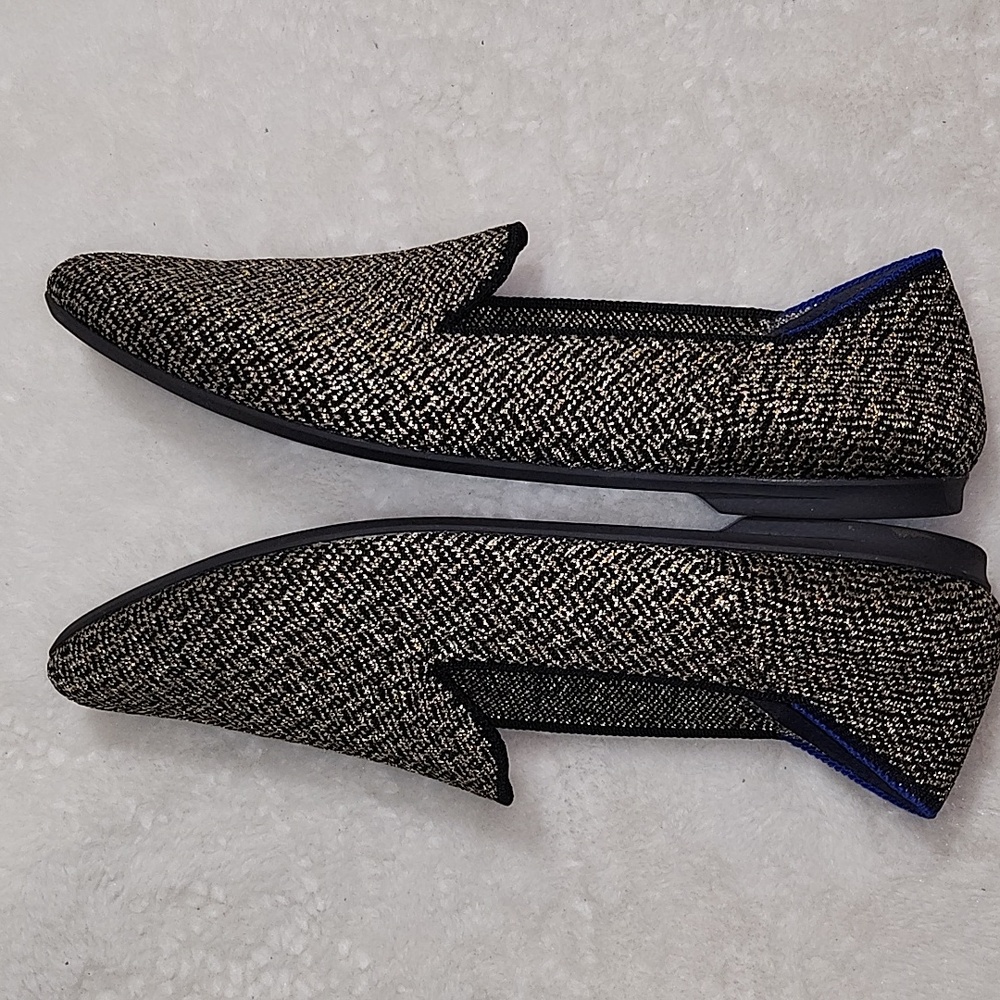 Rothy's The Almond Loafers shoes in the Sparkle Herringbone color Sz 8W - Picture 11 of 16
